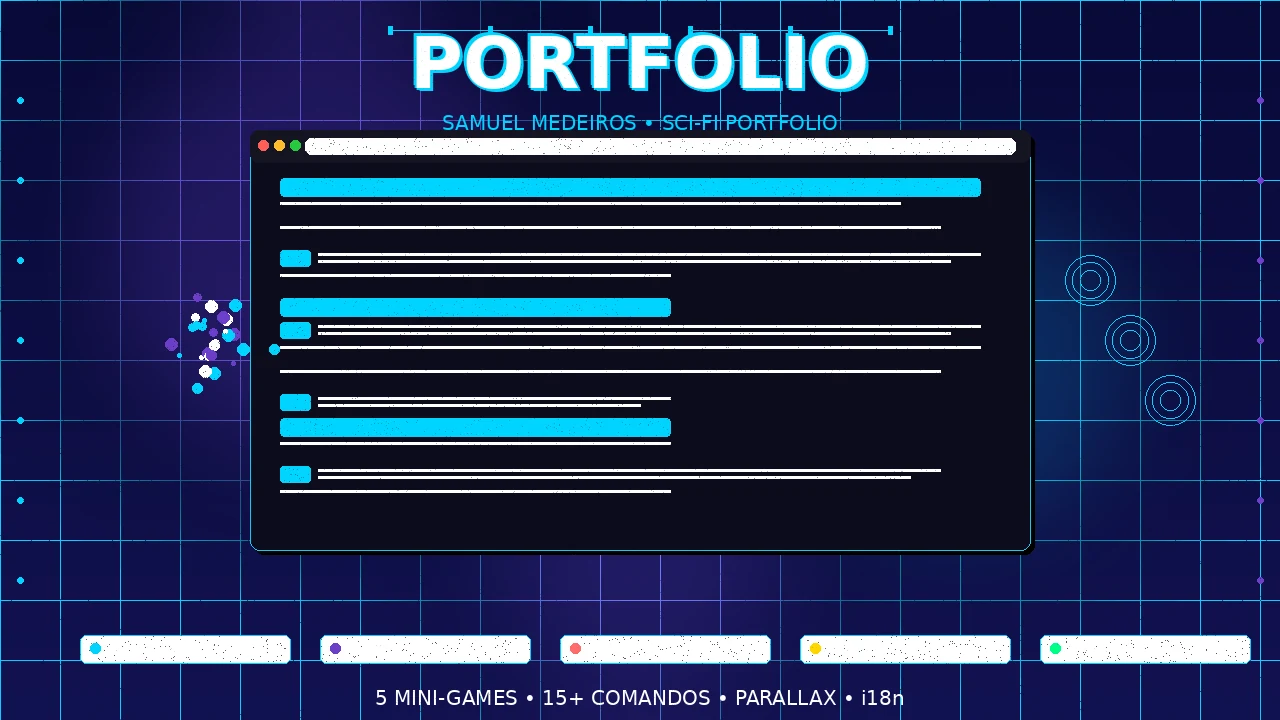 Portifolio — Este site, em estilo cockpit sci-fi — Next.js, Framer Motion e animações cinemat